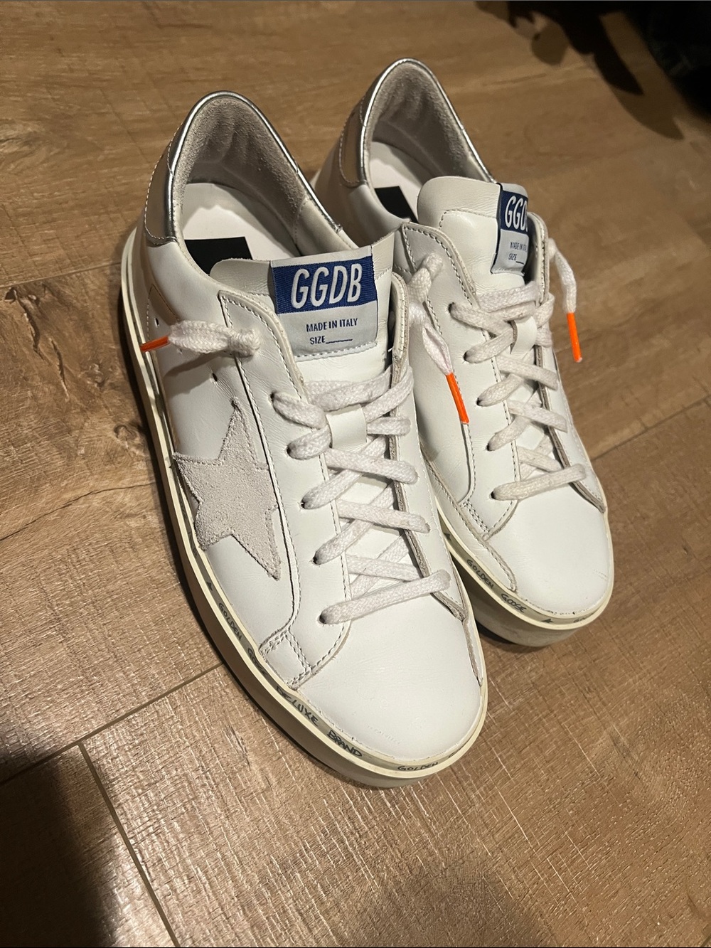 Golden Goose White Leather Low-Top Sneakers size 37 Nordstrom exclusive
